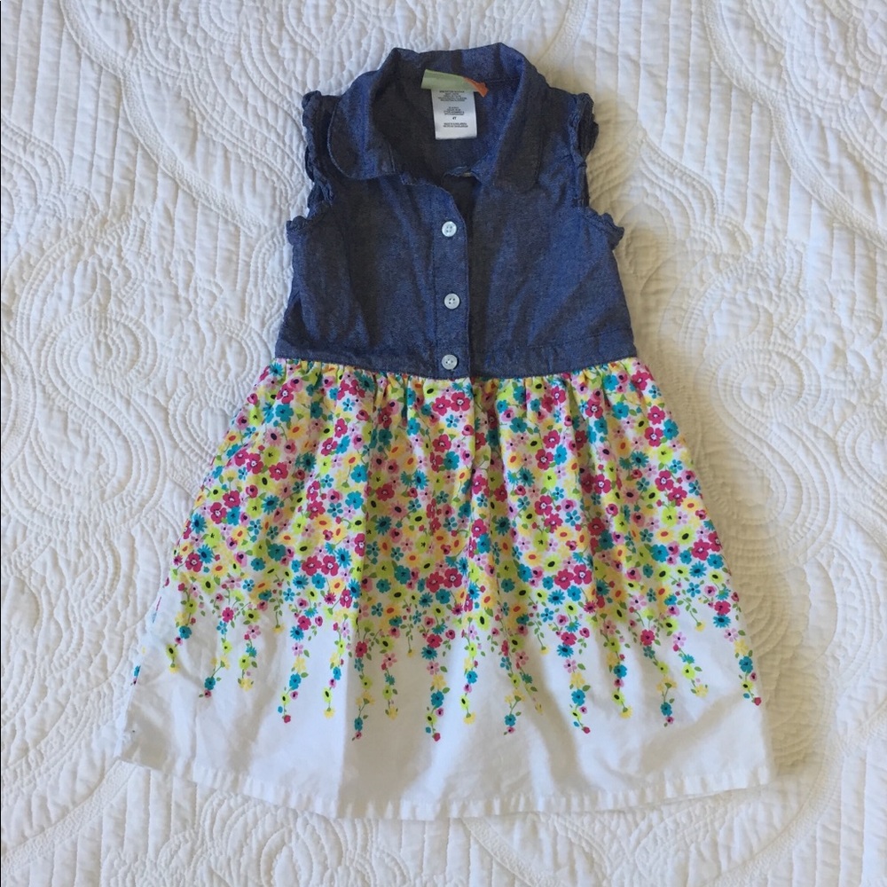 Chambray cotton flowered sundress